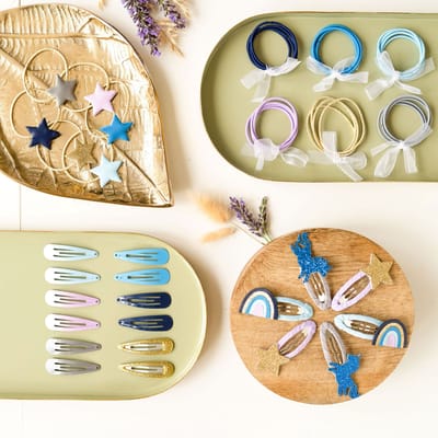 Haaraccessoires Meisjes – 48 Haarspeldjes en Elastiekjes in Cadeaudoosje