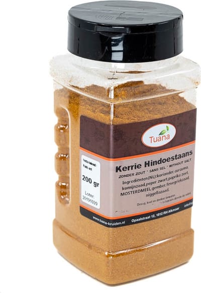 Tuana Kruiden - Hindoestaanse Kerrie Masala - Strooibus 140 Gram - Tuanashop - MP-K-0022