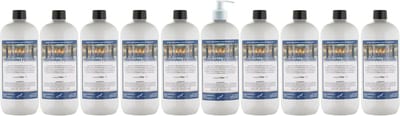 Handzeep Hammam Herbal 1 liter - set van 10 stuks - met gratis pomp - Voordeelverpakking