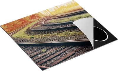 Chefcare Inductie Beschermer Rails Spoorwegen naast Elkaar - 60x50 cm - Afdekplaat Inductie - Kookplaat Beschermer - Inductie Mat