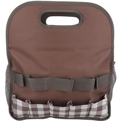 Gereedschapstas Draagbaar 600D Oxford Stof Tuingereedschap Opbergorganizer met Meerdere Vakken gray