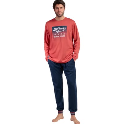 Trainingspak Admas Pyjama broek top lange mouwen Burnt Lois