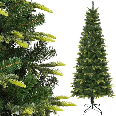 Uten Smalle Kerstboom - Kunstkerstboom - H150 x Ø70 cm - 350 Takken - Groen