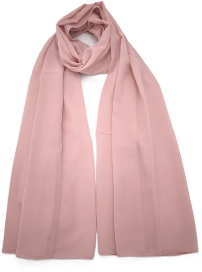 Lange dames sjaal Ditte-effen licht roze-omslagdoek-stola