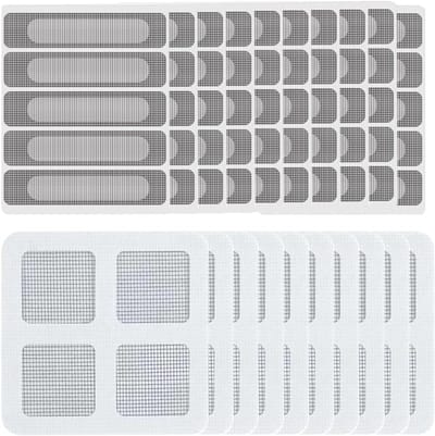 Complete Reparatieset voor Muggennetten - 90-delige Kit met Sterke Lijm en Reparatietape voor Glasvezel Muggennetten