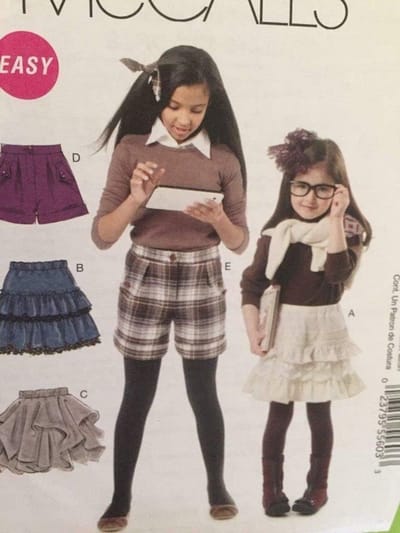 Kinderpatronen Rok Shorts - Naaipatronen Meisjes - Zelf Kleding Maken - Meerdere Maten - 7-14 Jaar