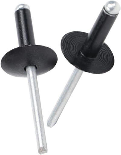 Blindklinknagels - Aluminium Staal - Bevestigen Platen - Grote Flens - 50 Stuks - Zwart