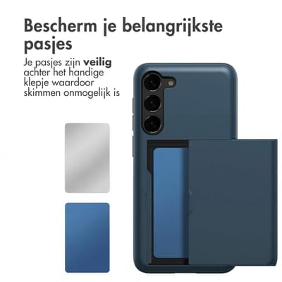 imoshion Hoesje met Pasjeshouder - Geschikt voor Samsung Galaxy S23 - Donkerblauw