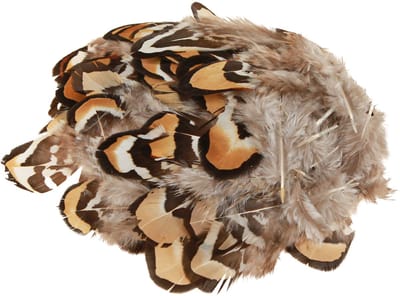 Echte vogelveren decoratieve veren gestreept 3-4cm 60 st