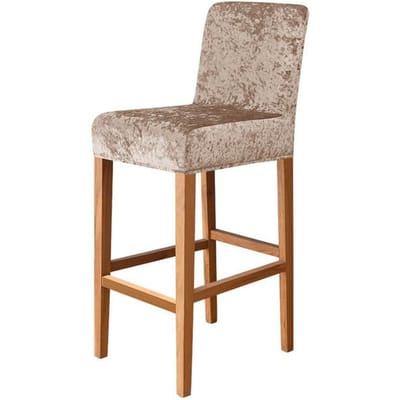 Crushed Velvet Barkruk Stoelhoes Spandex Stof Stretch Korte Rug Stoelhoezen Voor Eetkamer Gebied Café Huis Compact Formaat Zitplaats Sliphoes 1 piece