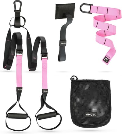 Gymtek® Suspension Trainer Set - Weerstandsbandenset, Fitnessbanden, Weerstandsbanden, Resistance Band - voor Fitness, Krachttraining, Fysiotherapie, Calisthenics, Crossfit