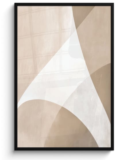 Poster in lijst - Fotolijst 80x120 cm - Posters - Vloeiende vlakken - Harmonieus - Golvend - Posterlijst zwart - Decoratie - Wanddecoratie woonkamer - Muurdecoratie slaapkamer