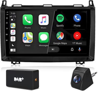 Cestovet Android 15 Autoradio - Geschikt Voor Mercedes Benz A/B Klasse W169 W639 W245 W906 Vito - 2GB+64GB - Draadloze CarPlay - GPS-Navigatie, Bluetooth, 9-inch Touchscreen, DSP - Achteruitrijcamera DAB+