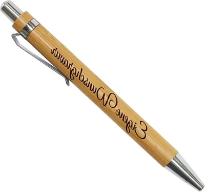 Houten Balpennen - Gepersonaliseerde Pennen Bamboe Schrijfgerei - Bedrijfsreclame - Individuele Lasergravure - 50 stuks - Natuurlijk Hout