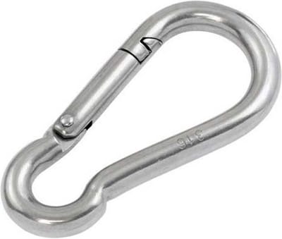 Karabijnhaak / carabiner 9x90mm - gegalvaniseerd