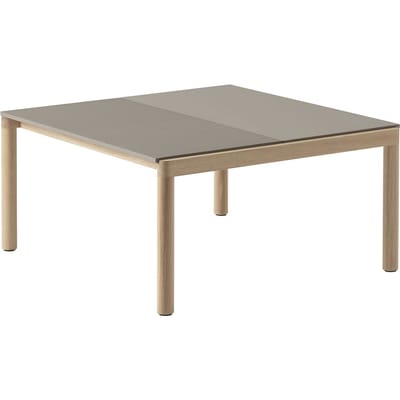Muuto Couple Salontafel 80 x 84 - taupe - plain/wavy
