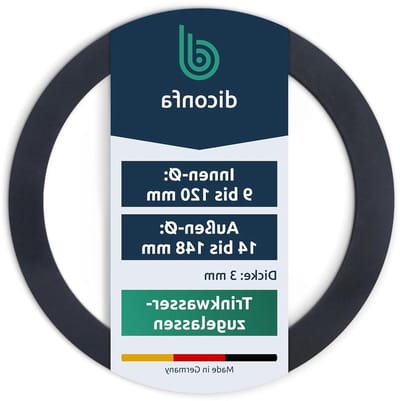 EPDM Afdichtring - Rubberen Ring Afdichting - Lekkages Voorkomen - Drinkwater Goedgekeurd - 55 x 42 x 3 mm - Zwart