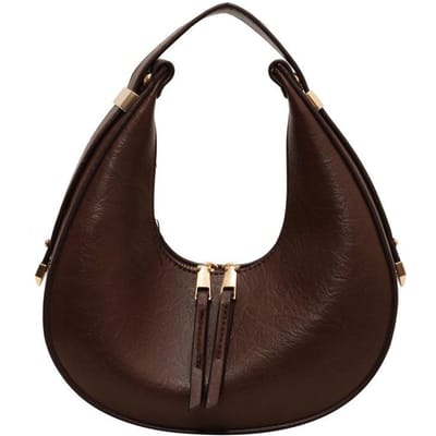 Dames Zacht Leer Knoedel Tas Schoudertas, Grote Capaciteit Forensentas, Handtas, Trendy Halve Maan Tas Voor Vrouwen, Tas Voor Vrouwen Elegant black