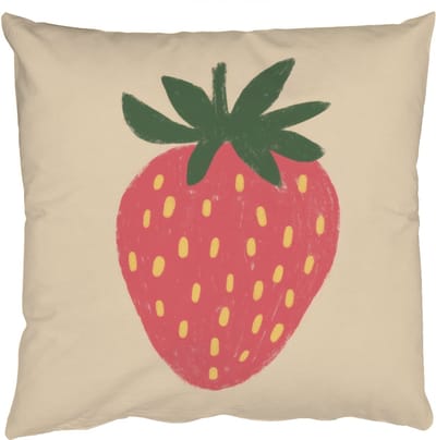 Sierkussens - Kussentjes Woonkamer - 50x50 cm - Aardbei - Minimalistisch - Rood - Fruit