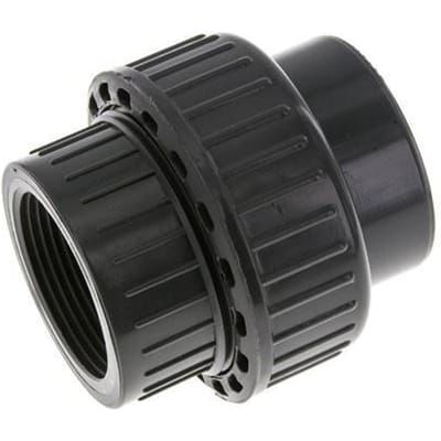 PVC Rechte Lijmmof 50mm x Binnendraad Rp 1-1/2 '' EPDM
