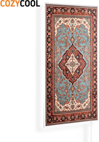 Infraroodpaneel met afbeelding | Authentiek oud Perzisch tapijt | 1200 Watt | Witte lijst | Infrarood verwarmingspaneel | Infrarood paneel | Infrarood verwarming