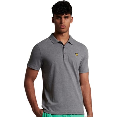 Lyle & Scott Sportpolo shirt met korte mouwen in Grijs