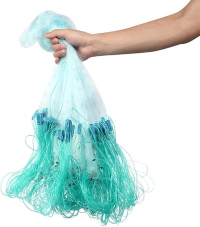 Dailygoods- Aasval Zwaar Visnet - 50m Lengte - 1,5m Hoogte - 3 Lagen - Nylon Materiaal - Vlotteraccessoires - Visgereedschap