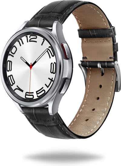 Elysian Horlogebandje - Croco Leer - 20mm - Quick Release - Verstelbaar - Compatibel met Samsung Galaxy Watch 4/5/6