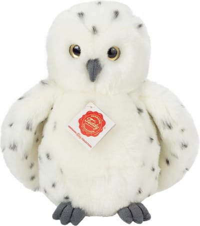 Hermann Teddy Knuffeldier Sneeuwuil - zachte pluche stof - premium knuffels - wit - 21 cm - Vogels/uilen
