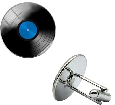 Fako Bijoux - Manchetknopen - LP (Langspeelplaat) - Vinyl - 18mm - Zilverkleurig