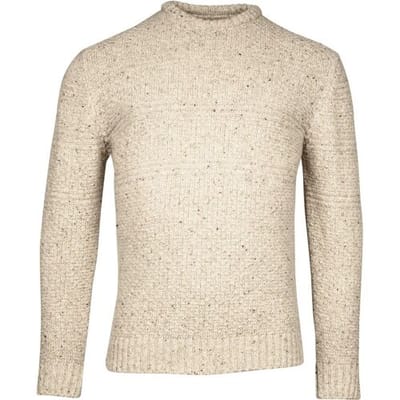 Baileys Trui Crew Neck Allover Structure Knit Kitt / male