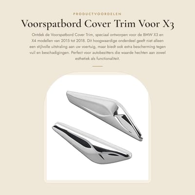 Dailygoods- Voorspatbord 28 Inch - Voorspatbord Mountainbike - Onderdeelnummer 51117338569/51117338570 - Geschikt voor BMVV X3/X4 - 2015-2018 - Hoogwaardige kwaliteit