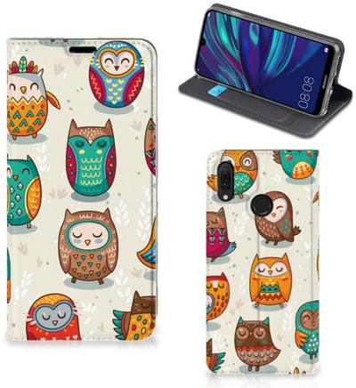 Huawei Y7 hoesje Y7 Pro (2019) Hoesje maken Vrolijke Uilen