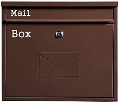 Wandbrievenbus Pakketbrievenbus - Brievenbus Villa - Post Veilig Ontvangen - Regenafschermend Ontwerp - 36x10.5x32 cm - Rood