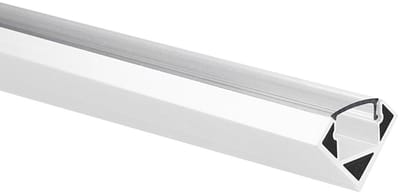 LED strip profiel Tarenta wit hoek 1m incl. transparante afdekkap