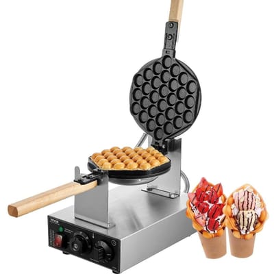 Machine à gaufres bulles commerciale, machine à crêpes aux œufs, 1400W, antiadhésive