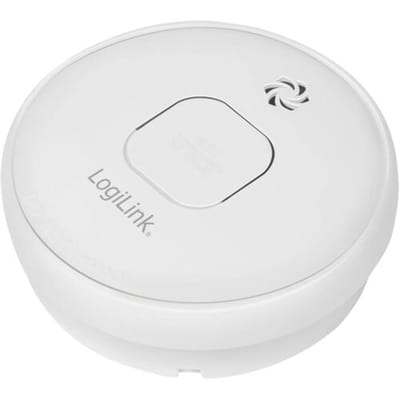 LogiLink SC0016 Rookmelder Incl. batterij (10 jaar) werkt op batterijen (Ø x h) 104 mm x 50 mm