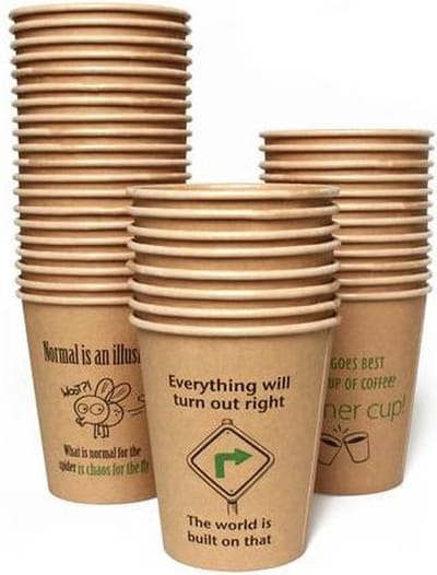 CONPAX Silly Times Fairtrade Koffiebeker, Karton, 180 ml, Bruin (doos 600 stuks)