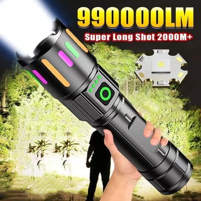 Krachtige heldere LED-zaklamp USB-opladen Telescopische zoom Draagbare verlichting over lange afstanden Tactische lantaarn Campinglicht