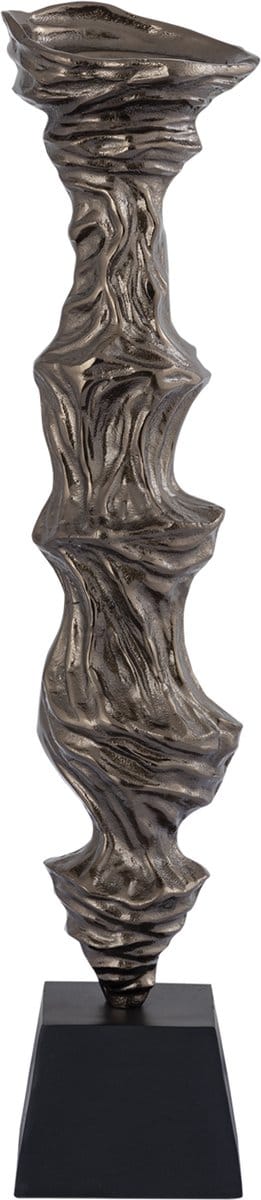 PTMD Kandelaar Fleure - 17x15x77 cm - Aluminium - Messing