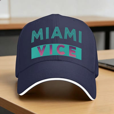 Miami Vice Logo Casual Baseballpet Kpop Rock Truckerpet Zomer Dropshipping Mannen Volwassen Vintage Baseballpetten One Size