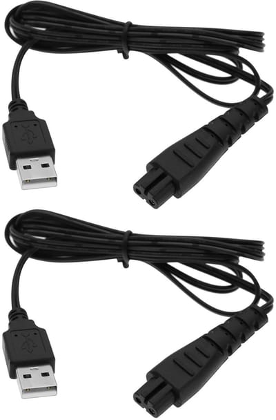 Allecto - Baard Trimmer Oplader Kabel - 2 Stuks - Pvc - Vervangend
