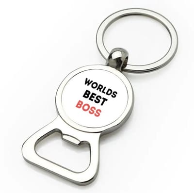 Akyol - worlds best boss flesopener - Baas - de beste baas - collega's - werknemers - verjaardagscadeau - verjaardag - cadeau - afscheidscadeau - geschenk - leuke cadeau - kado - gift - 9 bij 3 cm