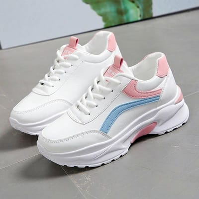 Lente Nieuwe Ademende Sportschoenen Dames Dikke Zool Daddy Schoenen Schoolmeisjes Kleine Witte Schoenen Hoge Top Casual Schoenen 40 gray