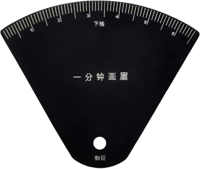 Wenkbrauw Liniaal - Sjabloon Meetinstrument - Make-up Aanbrengen - Precisie Vormgeving - 6 5 x 5 5 cm - Transparant