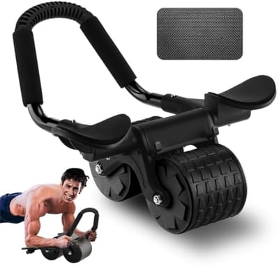 Thuys - Buikroller Dubbele Wielen met Elleboogondersteuning - Automatische Rebound - Stabiel - 100kg - voor Beginners en Gevorderden