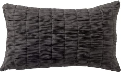 Dutch Decor REZA - Sierkussen 30x50 cm - Charcoal Gray - antraciet - Inclusief binnenkussen - Luxe kussens voor woonkamer & bank