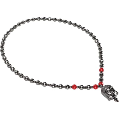 Terahertz helende steen hanger, bevordert de bloedsomloop, elastische kralenketting gray