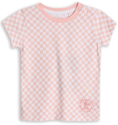 4PRESIDENT T-shirt meisjes - Small check AOP - Maat 74 - Meiden shirt