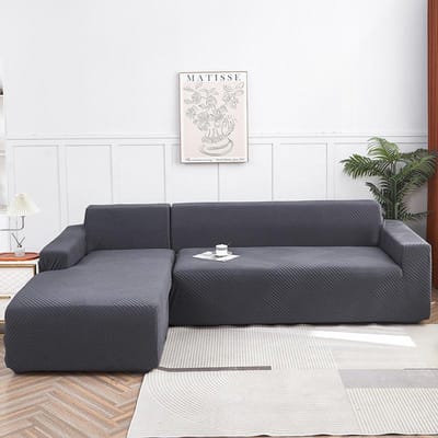 Bankhoes Lente en Zomer Stretch Volledige Hoes Effen Kleur Polyester Antislip Modern Eenvoudig Bankovertrek 90-140cm